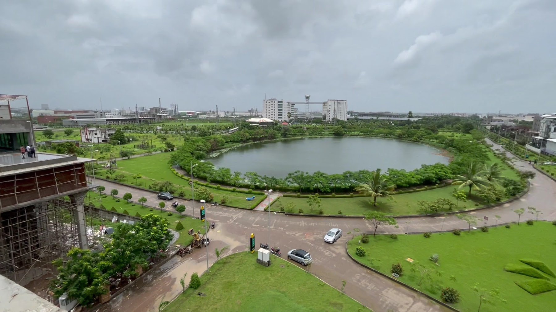 The green campus around Mani World at the GHB Gem & Jewellery Park